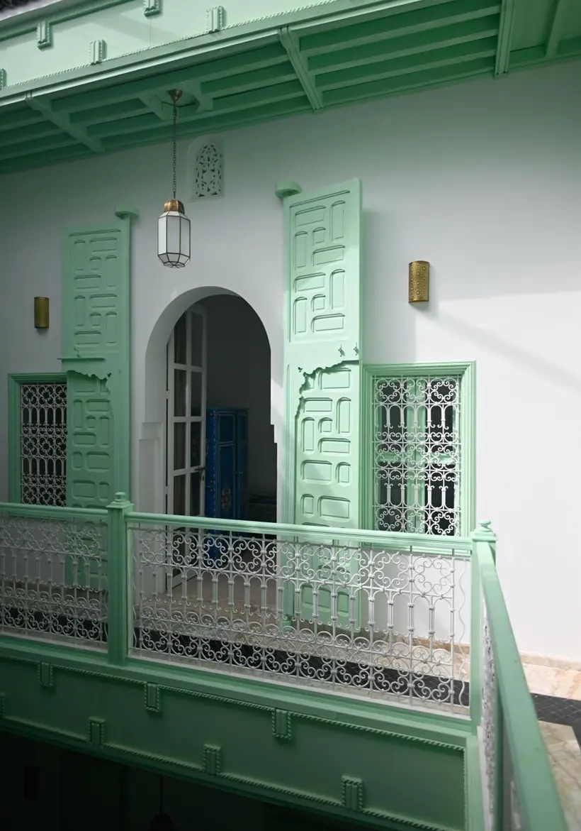 Le patio de Dar Rabiaa, ses galeries vertes